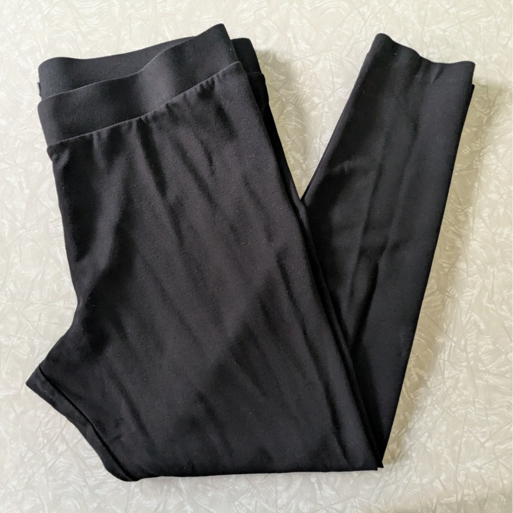 Vince Camuto L Black Stretch Waist Straight Leg Ankle Pants Casual Dress Work